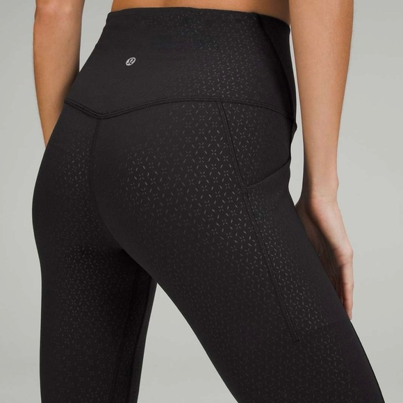 Lululemon Align High-Rise Pant with Pockets‎ 25", Gradiate Geo Emboss Black - Picture 2 of 7